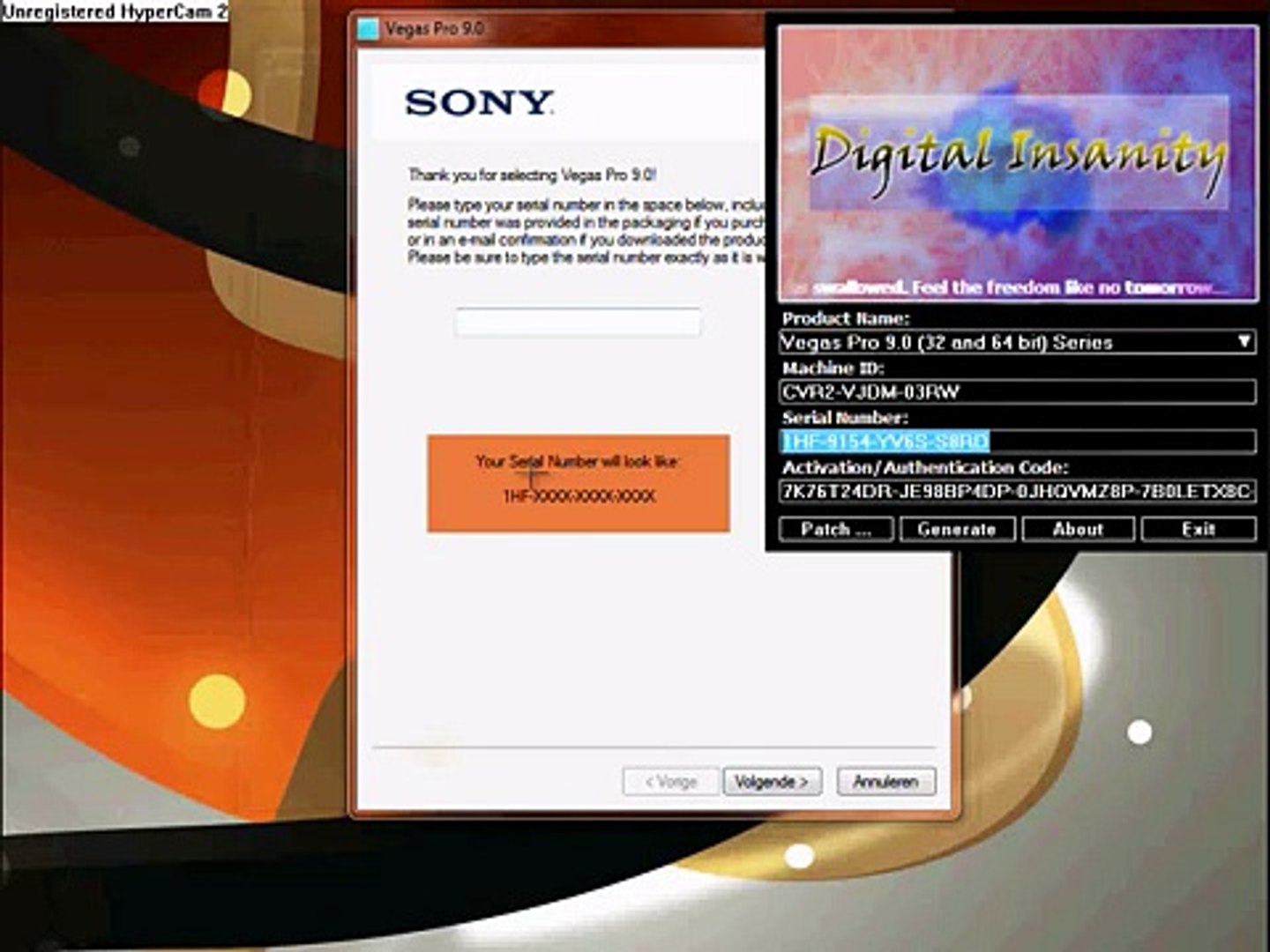 sony vegas pro 11 serial and authentication code